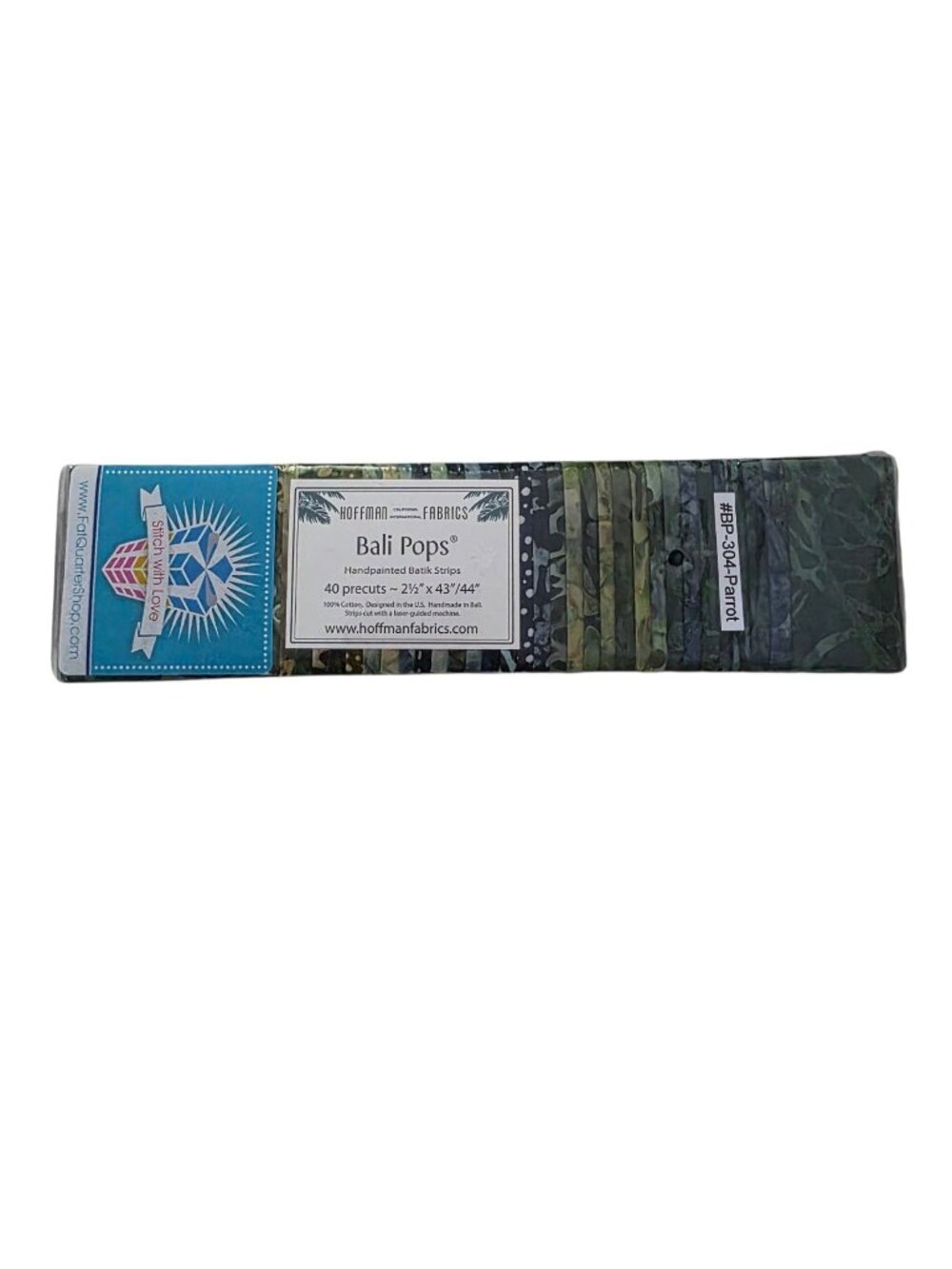 Bali Pops #BP-304-Parrot Jelly Roll Strips 40 PC 21/2" X 43/44 Hoffman Fabrics